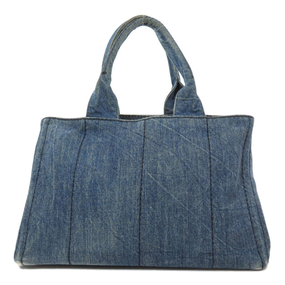 Prada Tote Canapa 2way Denim Bag Blue
